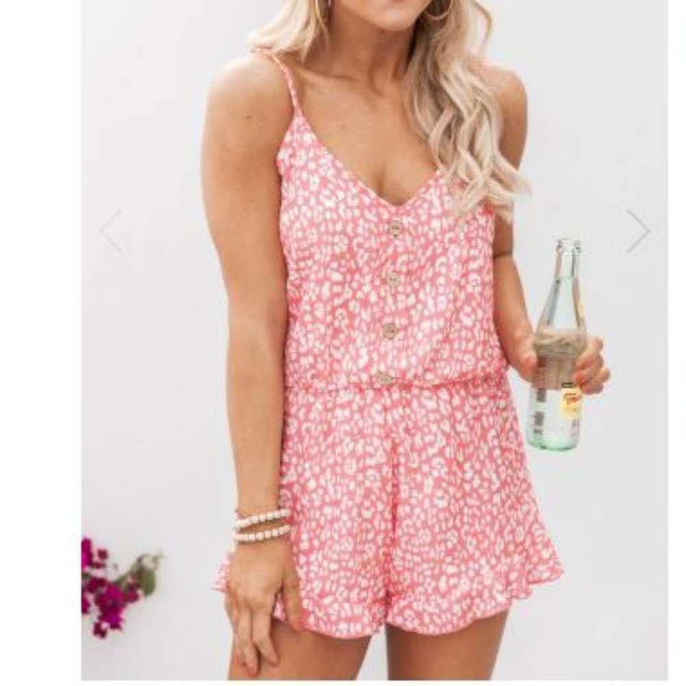 Spotted Pink Romper